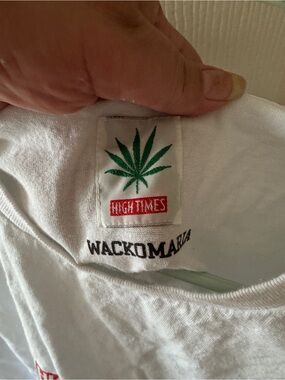Wacko Maria White Short Sleeve Tee with High Times Patch